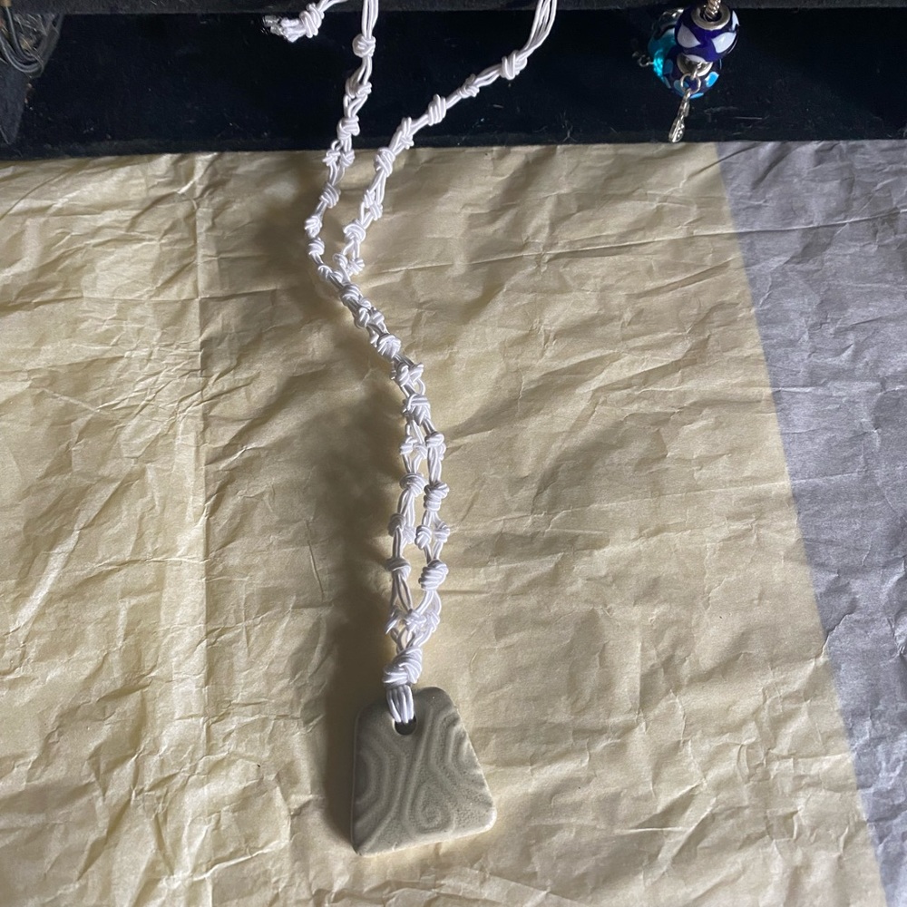 New White Adjustable Necklace